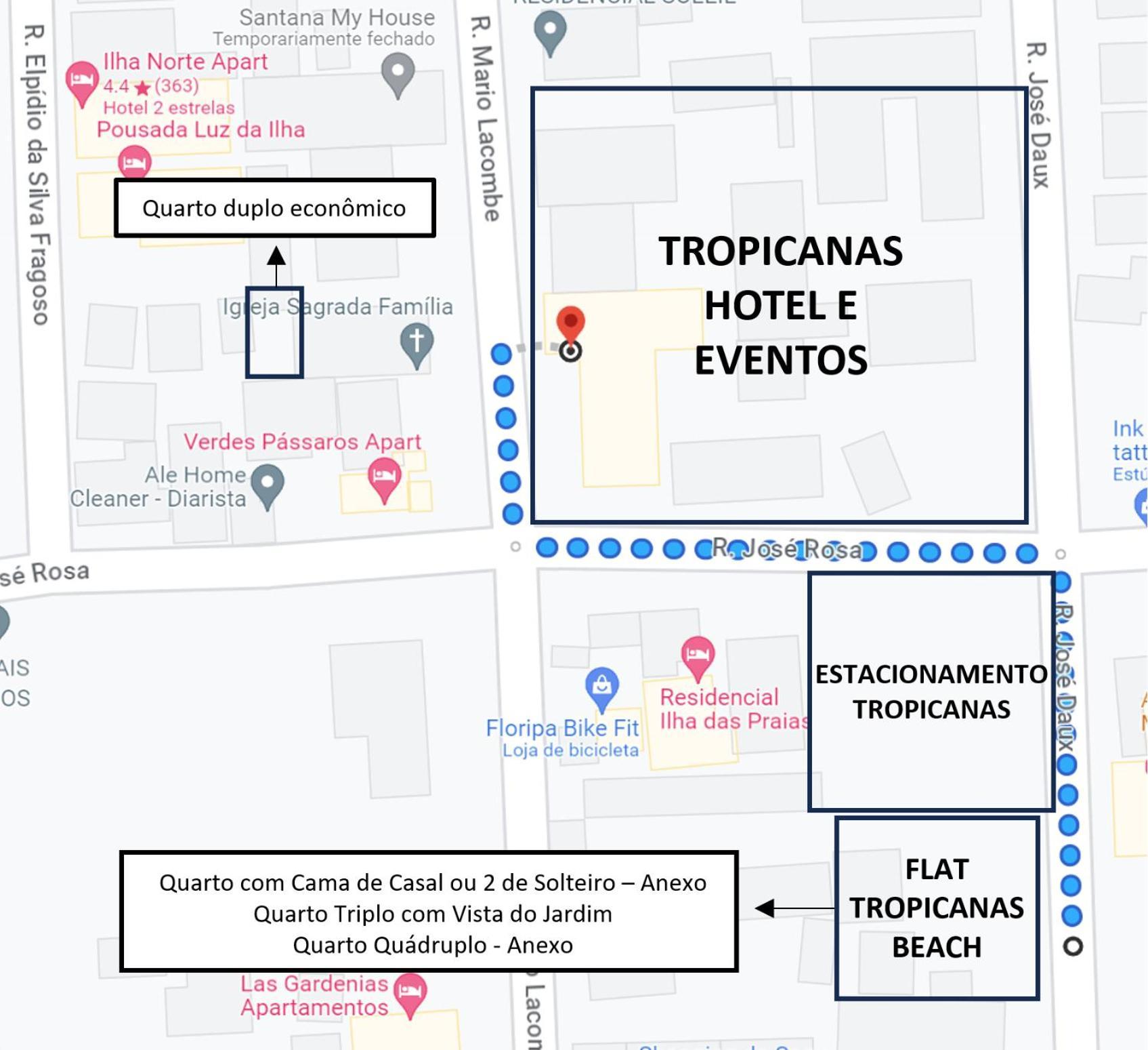 Tropicanas Hotel E Eventos Флорианополис Экстерьер фото